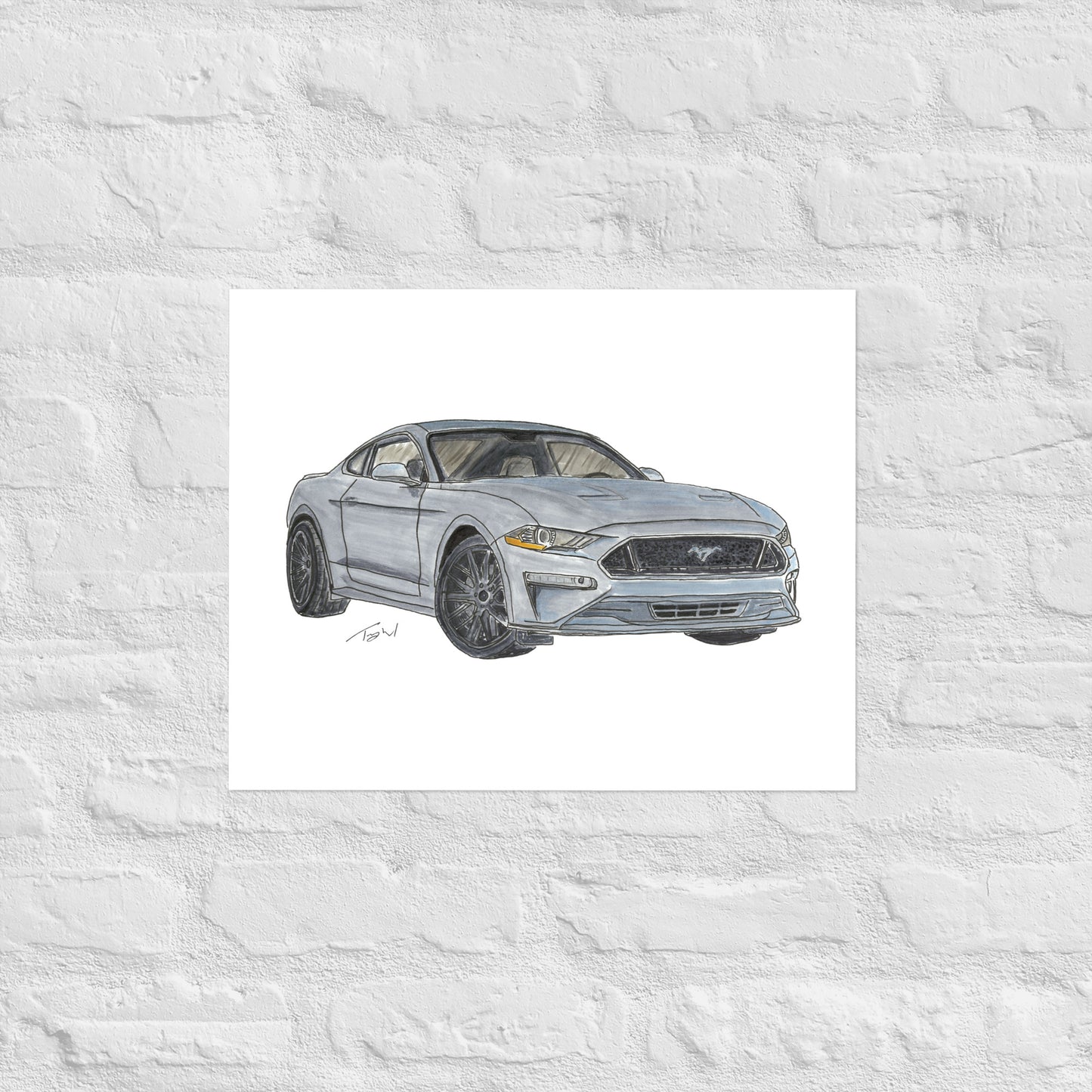 2021 FM GT350 Silver Poster