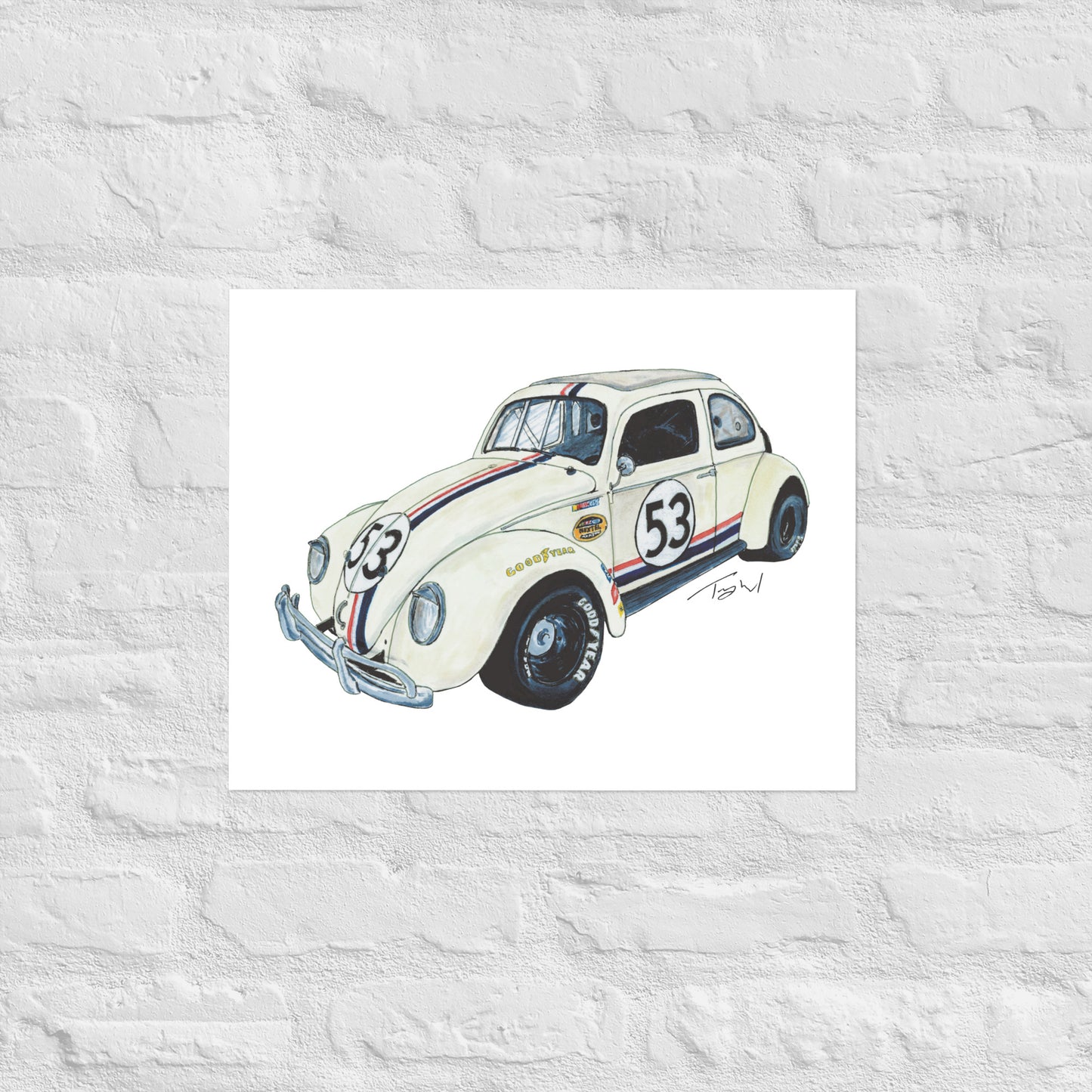 NASCAR Herbie Poster