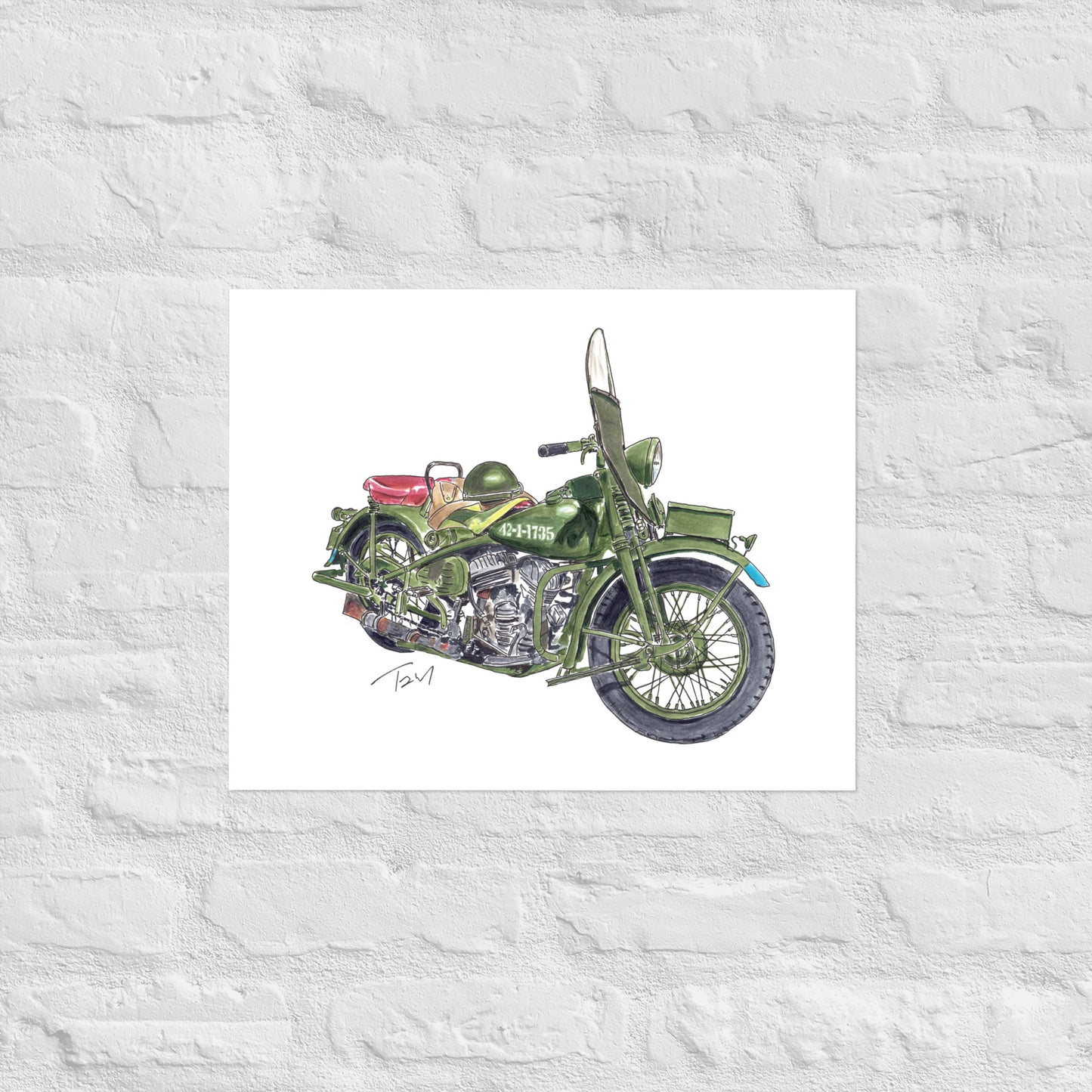 Model 42 WLC HD Motorcycle Poster