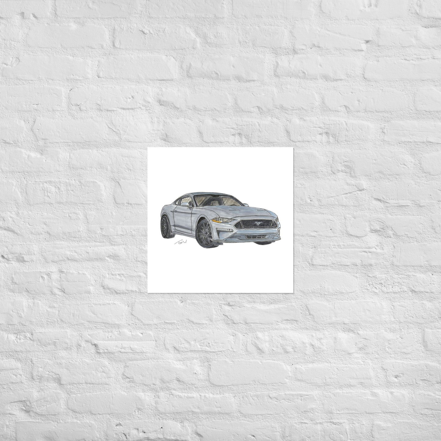 2021 FM GT350 Silver Poster