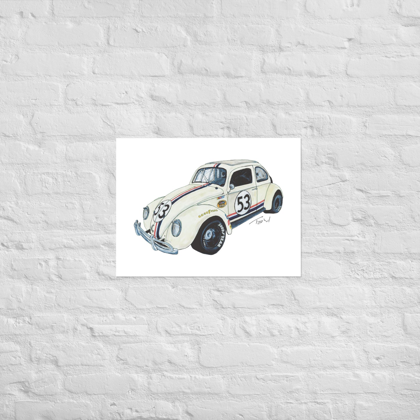 NASCAR Herbie Poster