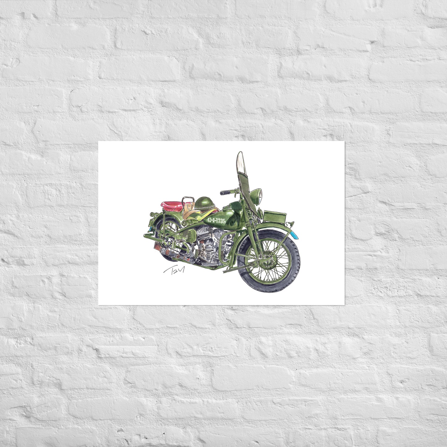 Model 42 WLC HD Motorcycle Poster