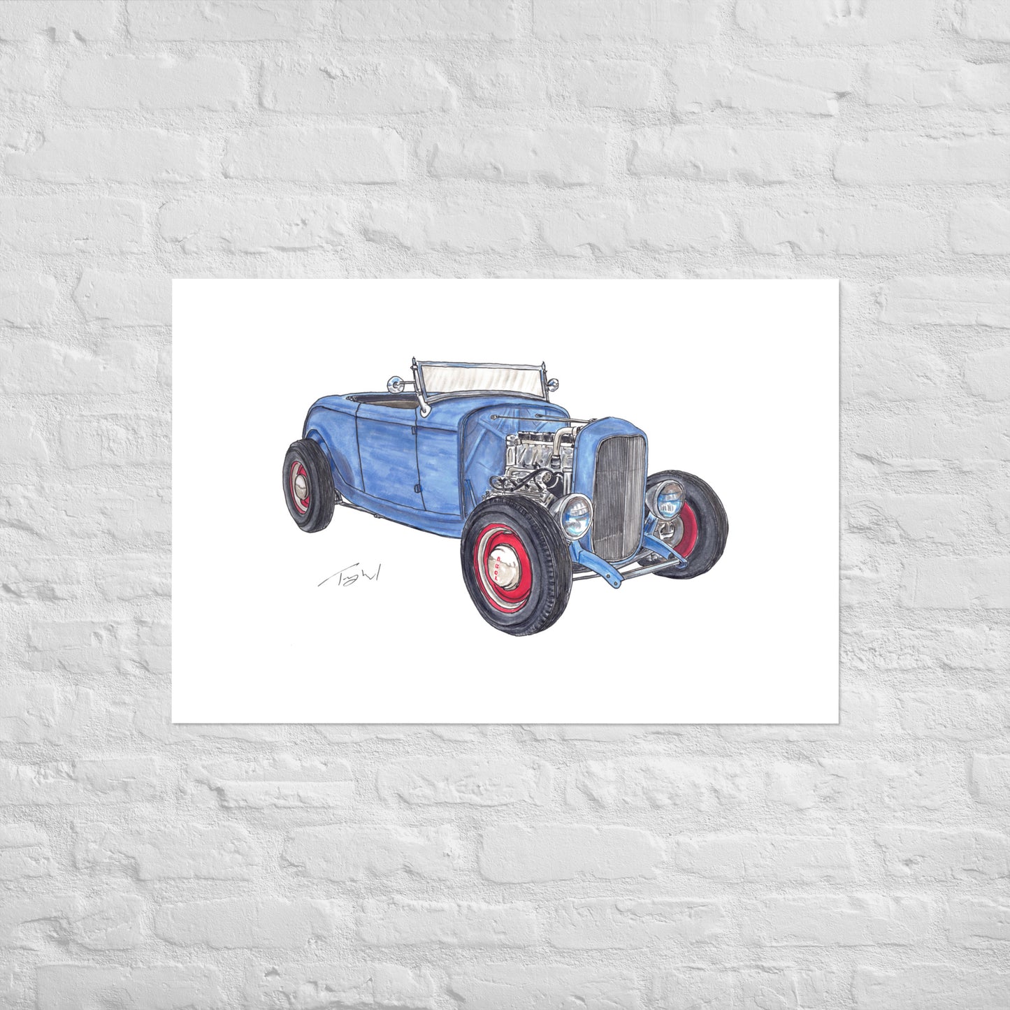 1932 F Roadster Flathead Poster