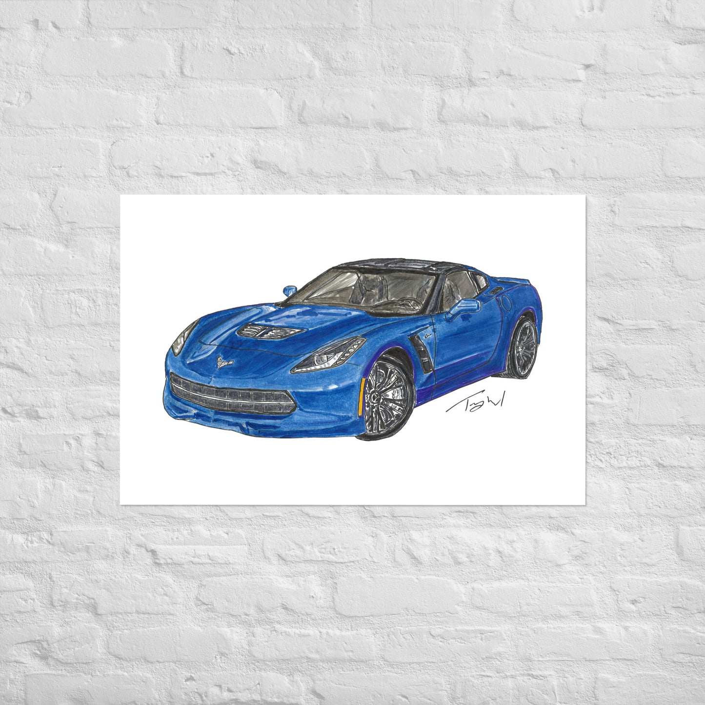 2015 C Stingray Blue Poster