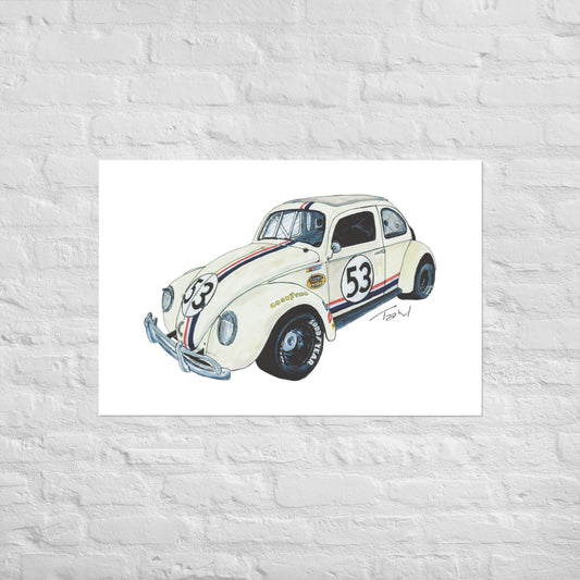 NASCAR Herbie Poster