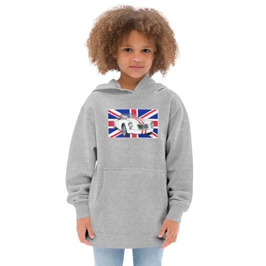 British 1962 MGA Union Jack Kids fleece hoodie