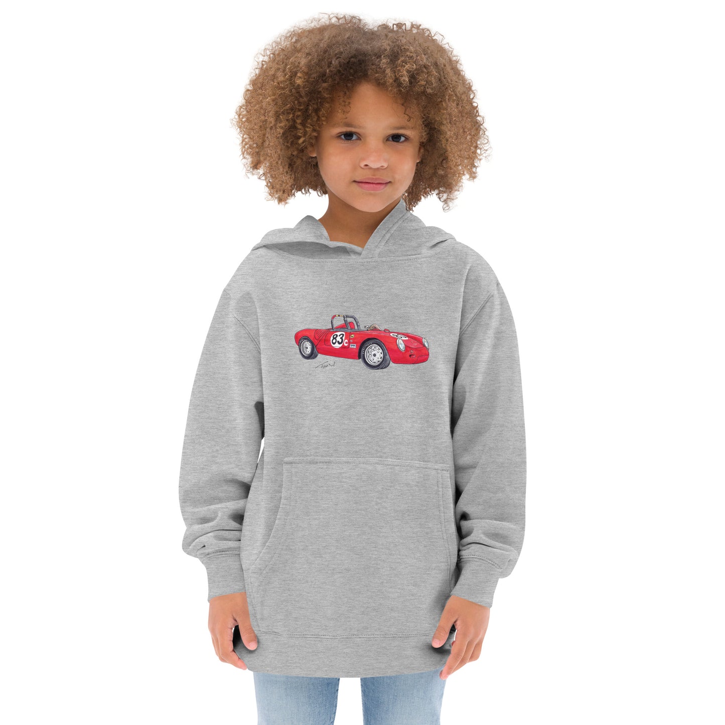 1955 P 550A Spyder Red Kids fleece hoodie