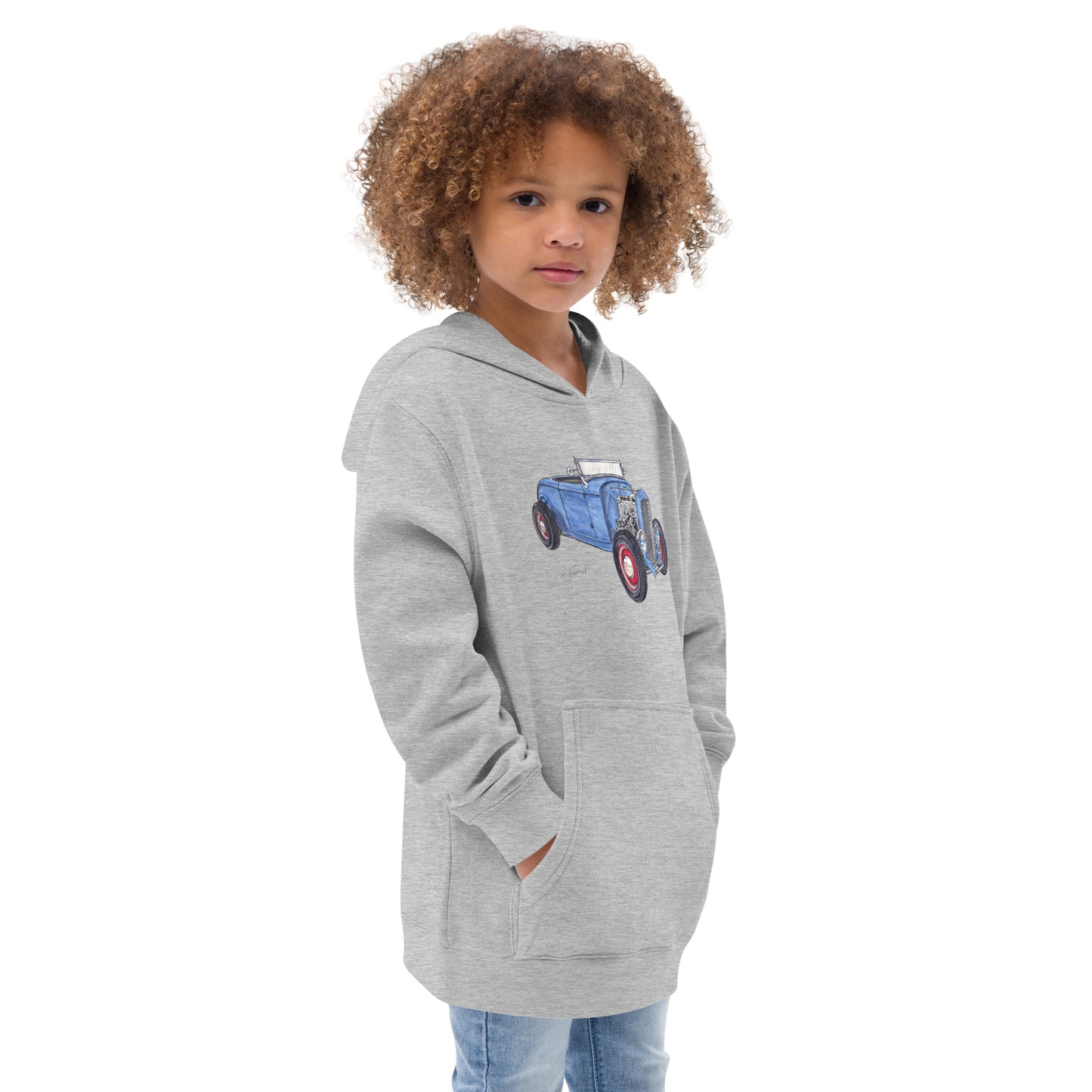 1932 F Roadster Flathead Kids fleece hoodie