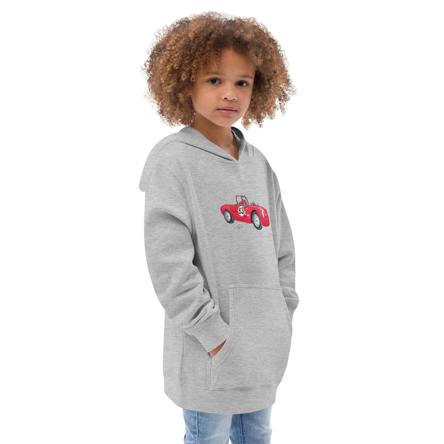 1955 P 550A Spyder Red Kids fleece hoodie