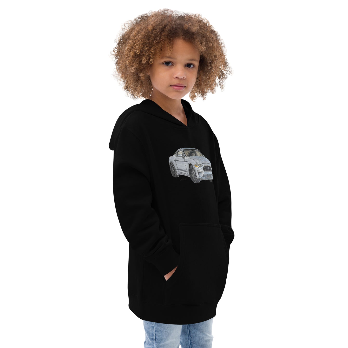 2021 FM GT350 Silver Kids fleece hoodie