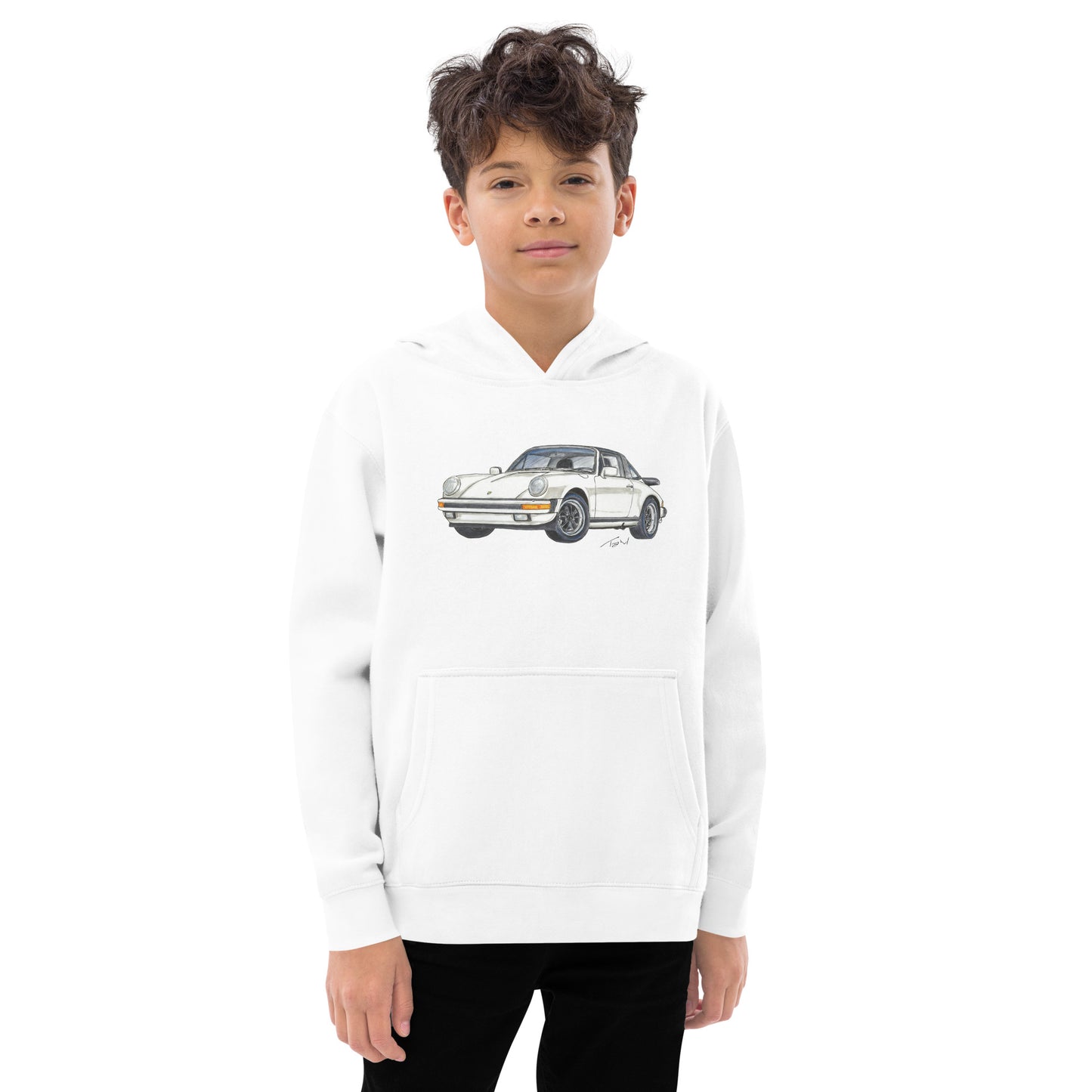 1986 911 Targa White Kids fleece hoodie