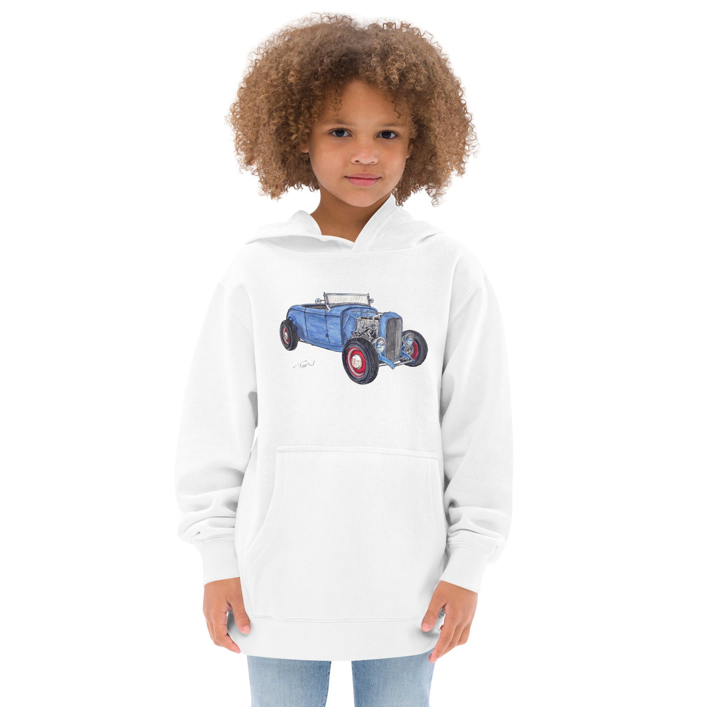 1932 F Roadster Flathead Kids fleece hoodie