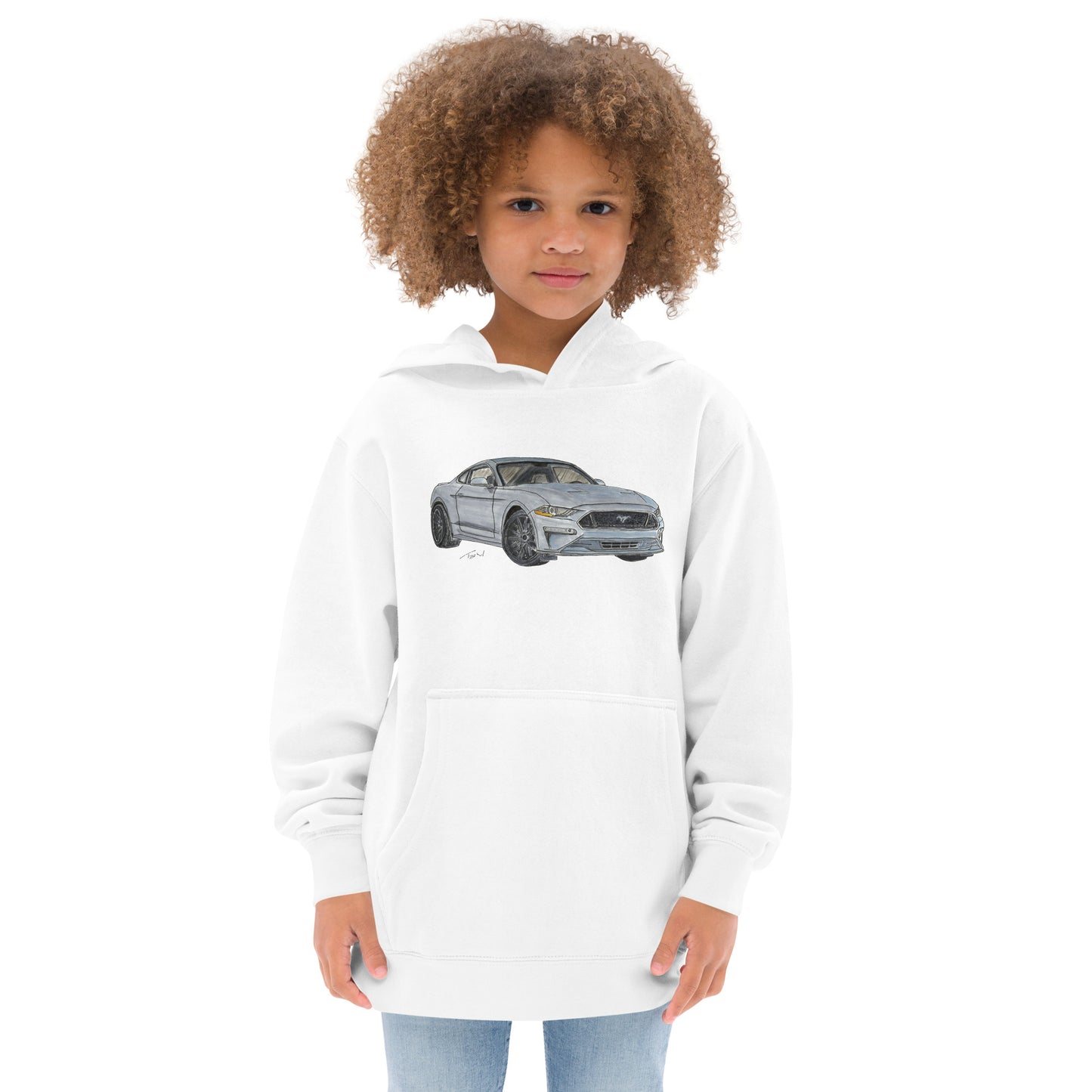 2021 FM GT350 Silver Kids fleece hoodie