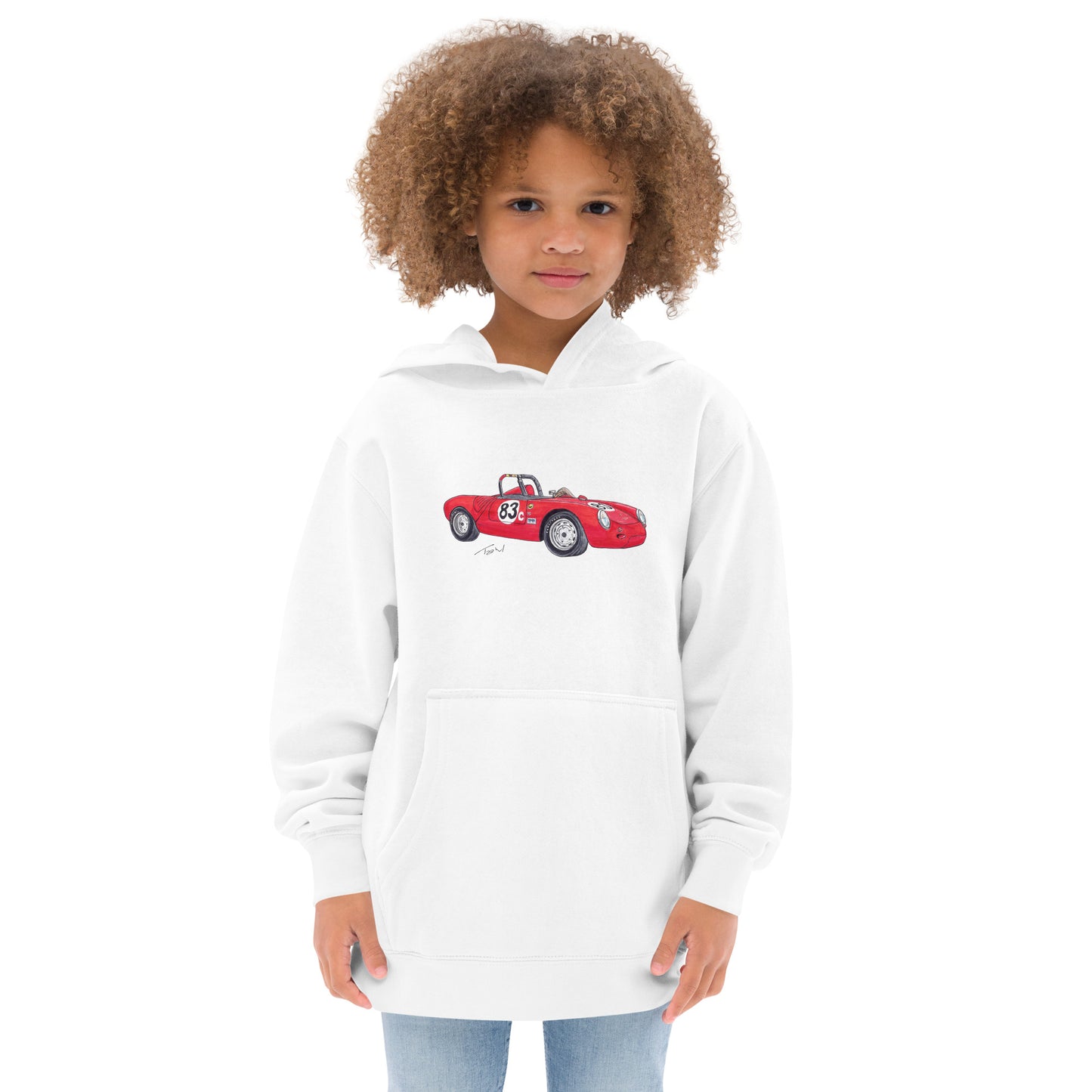 1955 P 550A Spyder Red Kids fleece hoodie