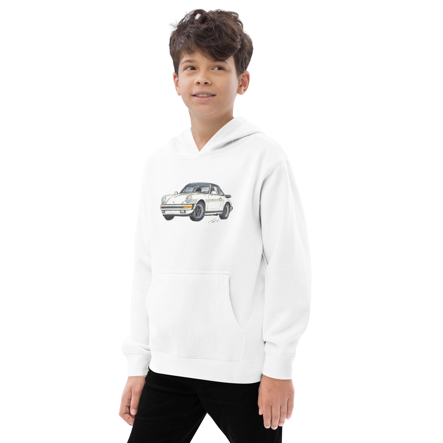 1986 911 Targa White Kids fleece hoodie