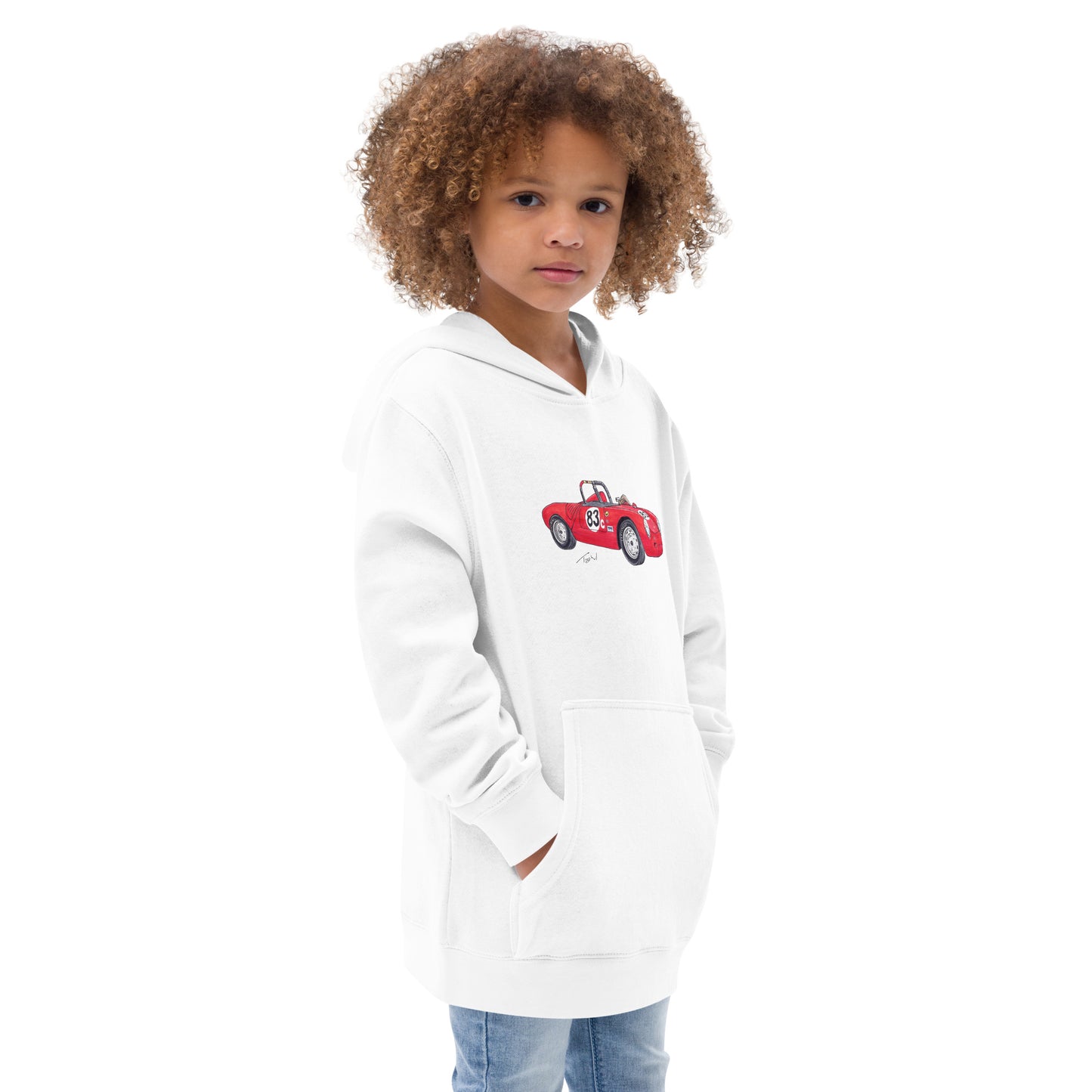 1955 P 550A Spyder Red Kids fleece hoodie