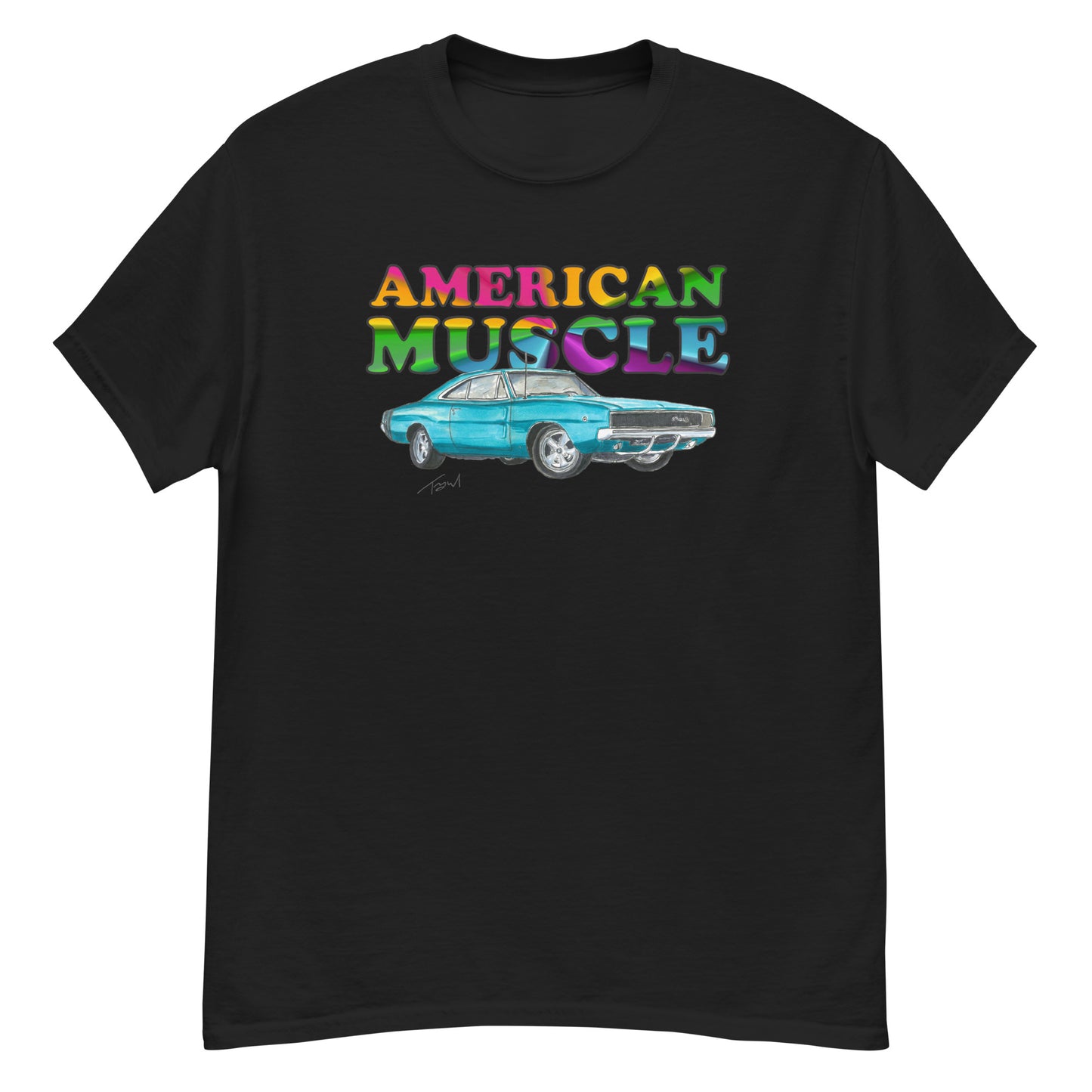 1968 Charger Blue American Muscle Men's classic tee