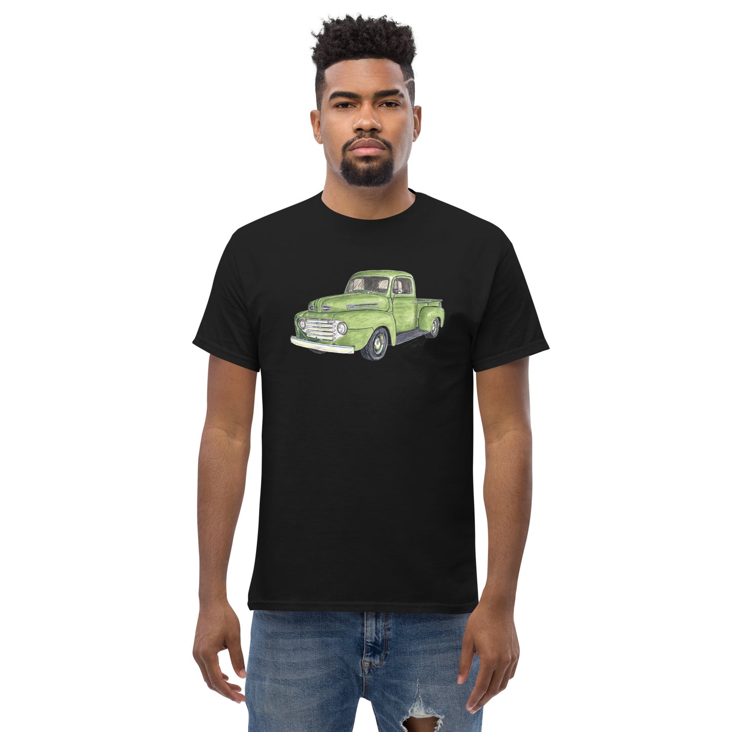 Vintage 1949 F Truck Green Men's classic tee