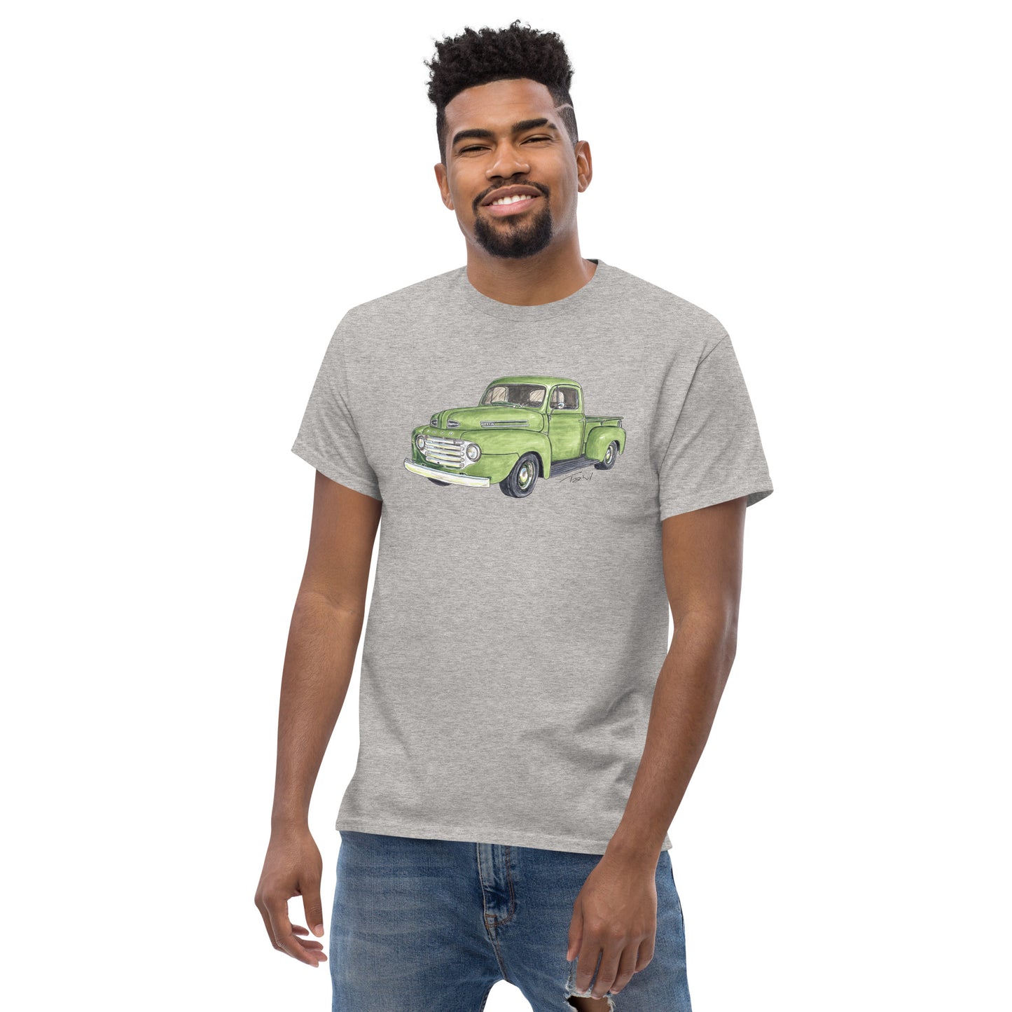 Vintage 1949 F Truck Green Men's classic tee