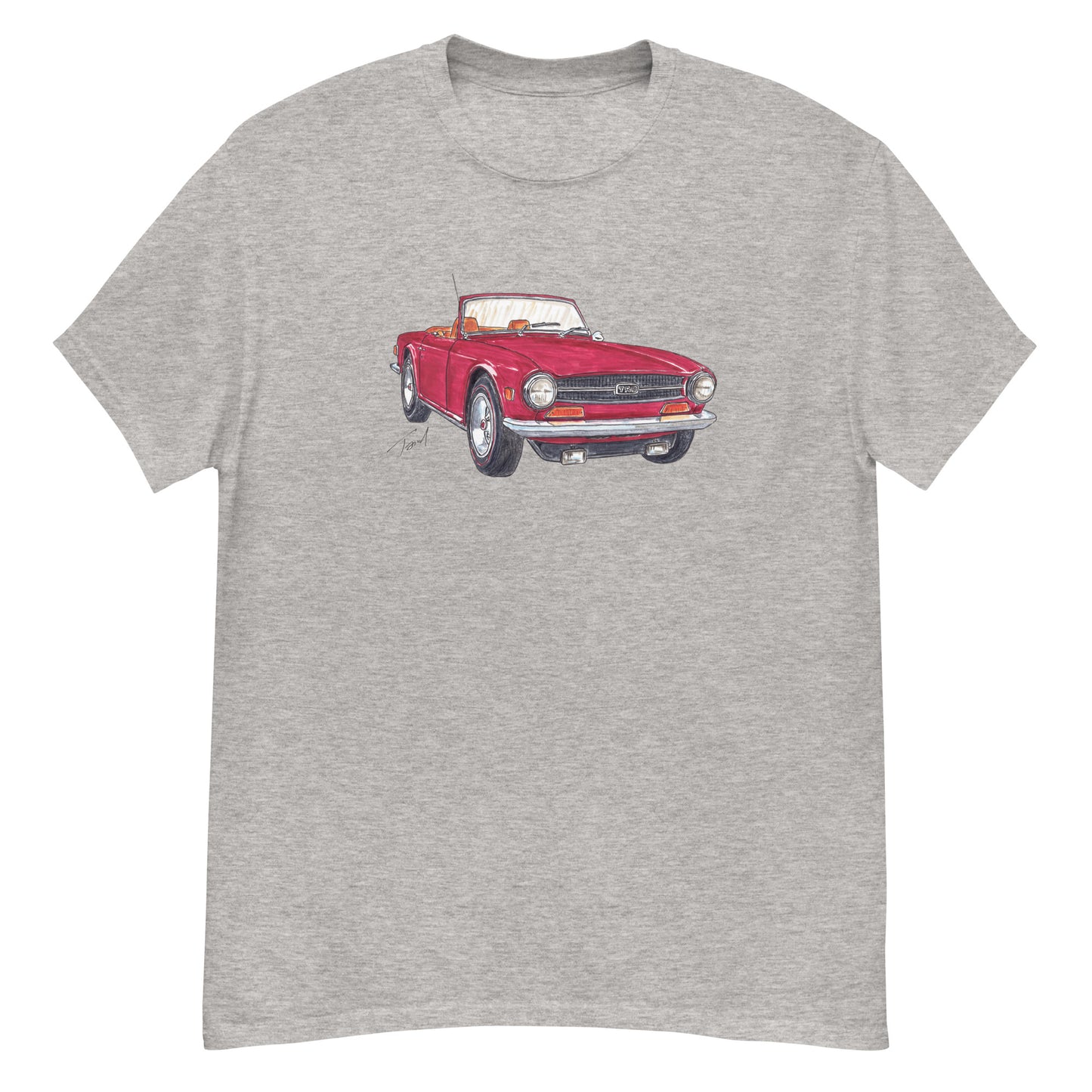 British TR6 Burgundy Men's classic tee