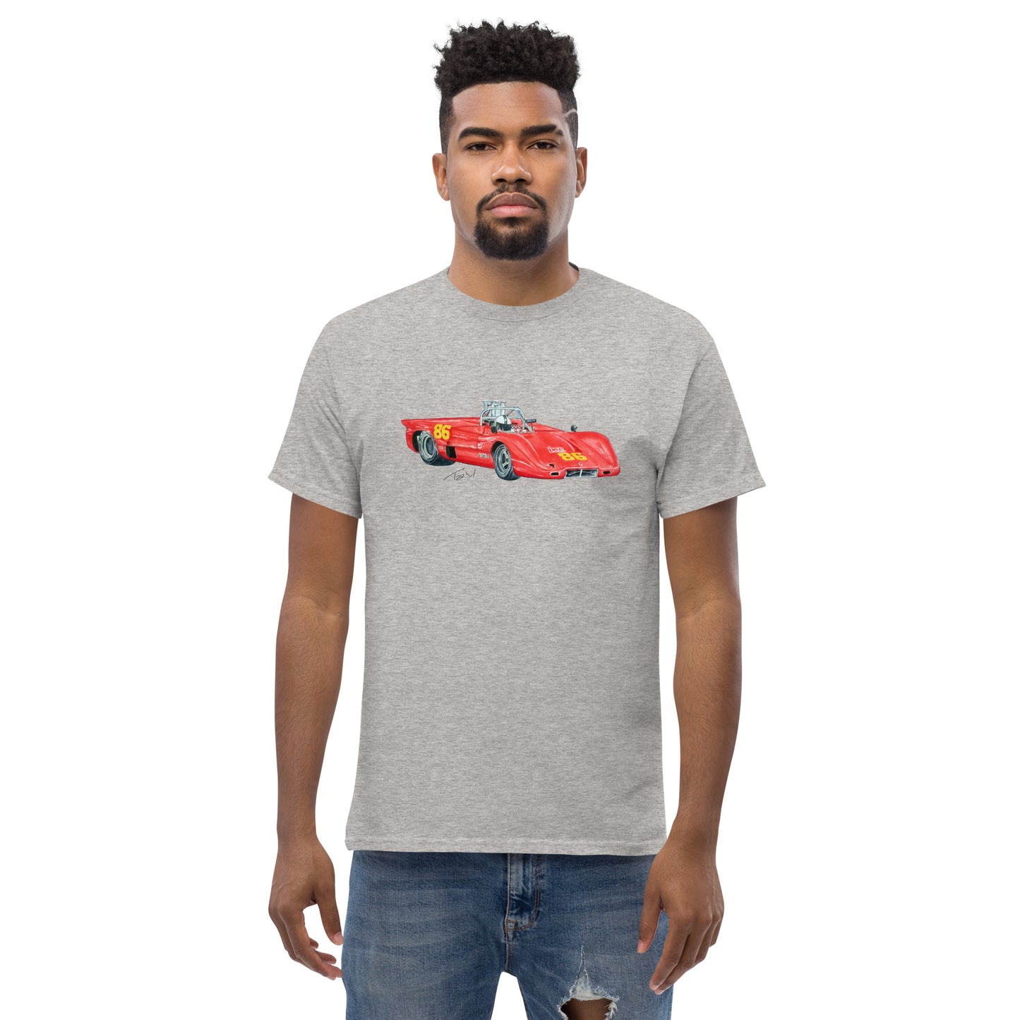 British 1970 McL CAN AM Racecar Men's classic tee