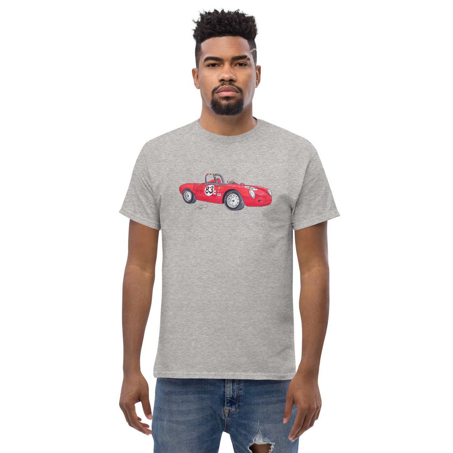 1955 P 550A Spyder Red Men's classic tee