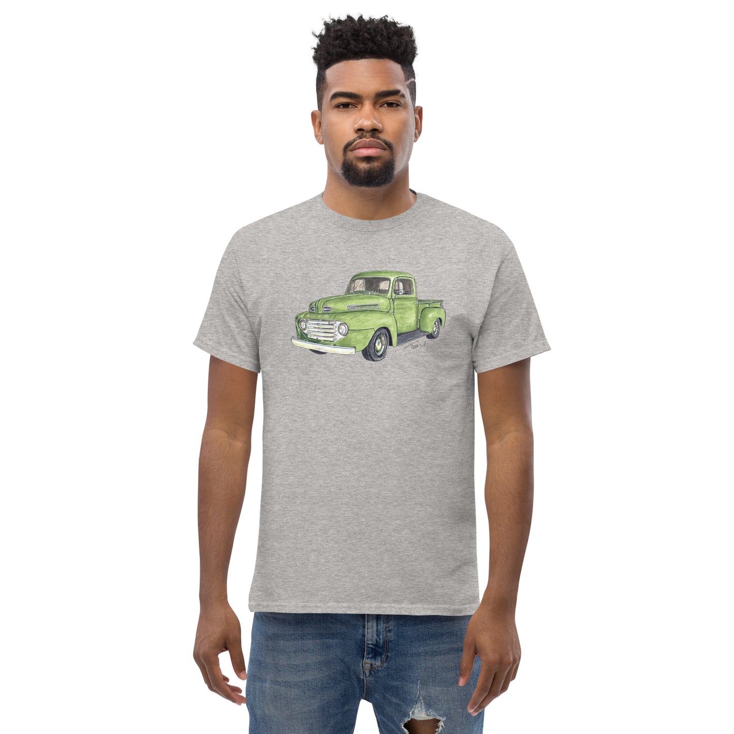 Vintage 1949 F Truck Green Men's classic tee