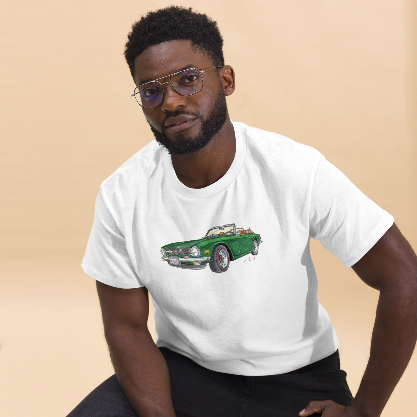 British 1975 T TR6 Green Men's classic tee