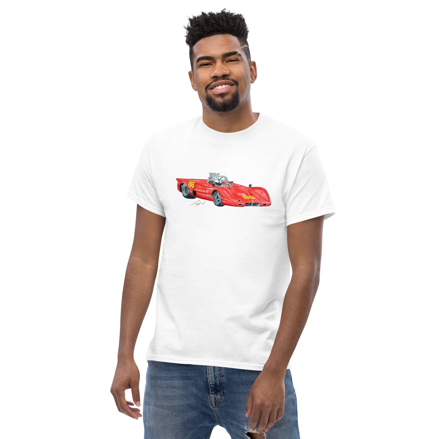 British 1970 McL CAN AM Racecar Men's classic tee