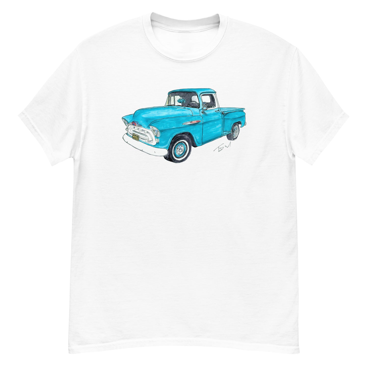 Vintage 1957 C Truck Blue Men's classic tee