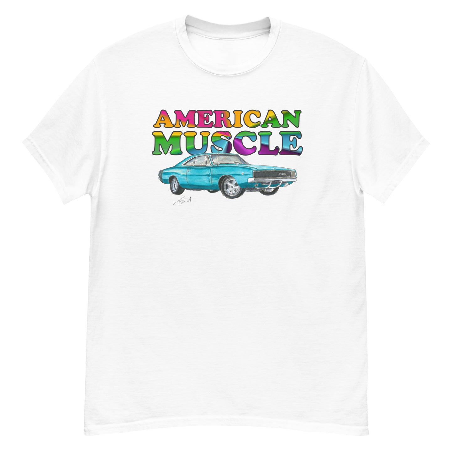 1968 Charger Blue American Muscle Men's classic tee