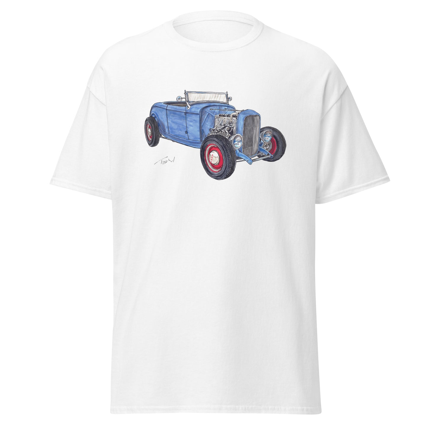 1932 F Roadster Flathead Blue Men's classic tee