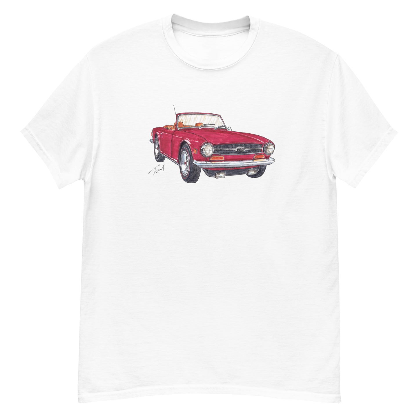 British TR6 Burgundy Men's classic tee