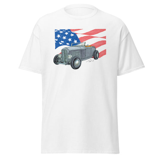 1932 F Roadster USA Flag Men's classic tee