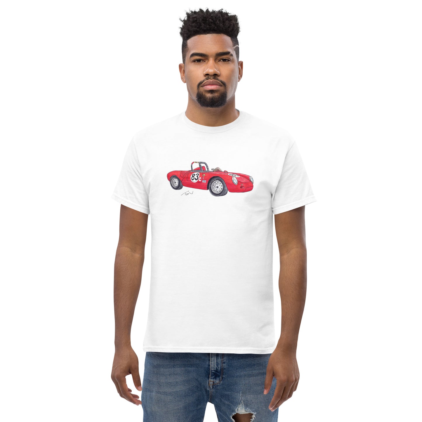 1955 P 550A Spyder Red Men's classic tee