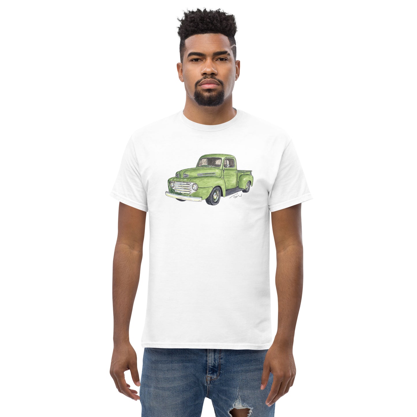 Vintage 1949 F Truck Green Men's classic tee