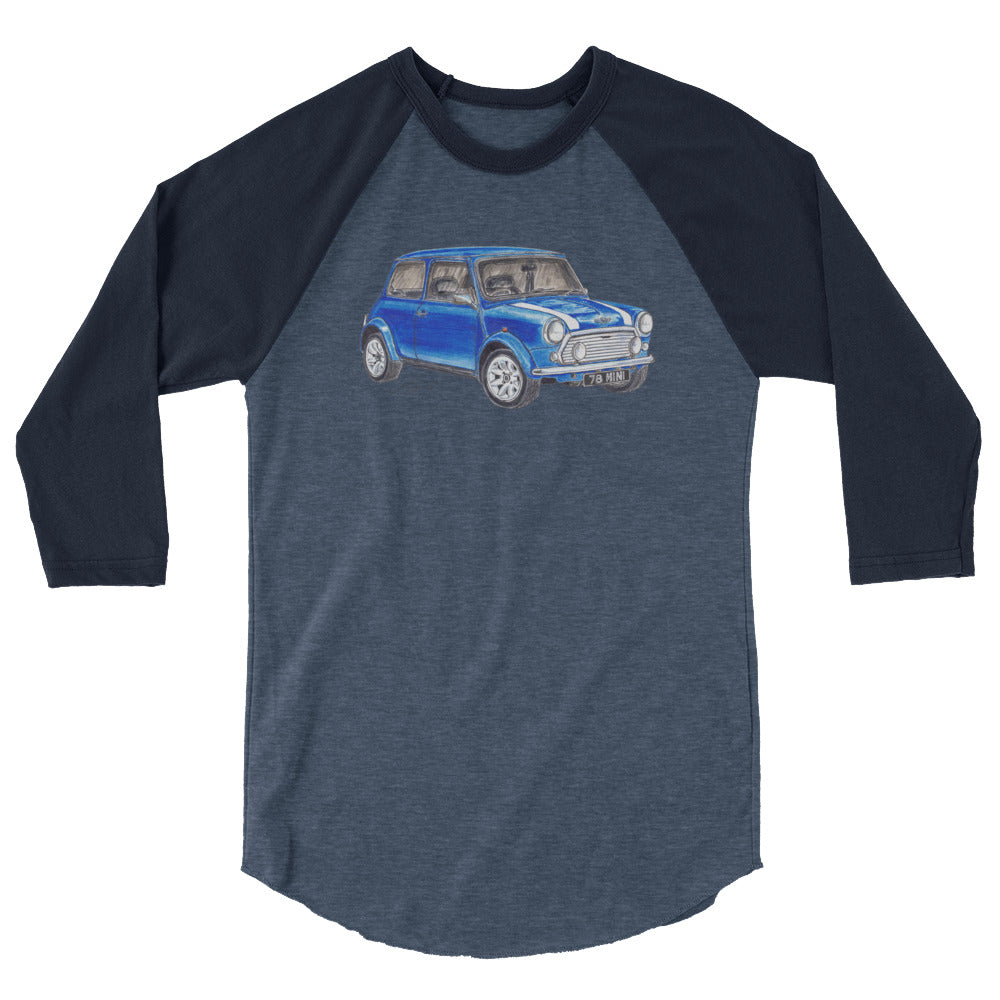 1978 M Cooper Blue 3/4 sleeve raglan shirt