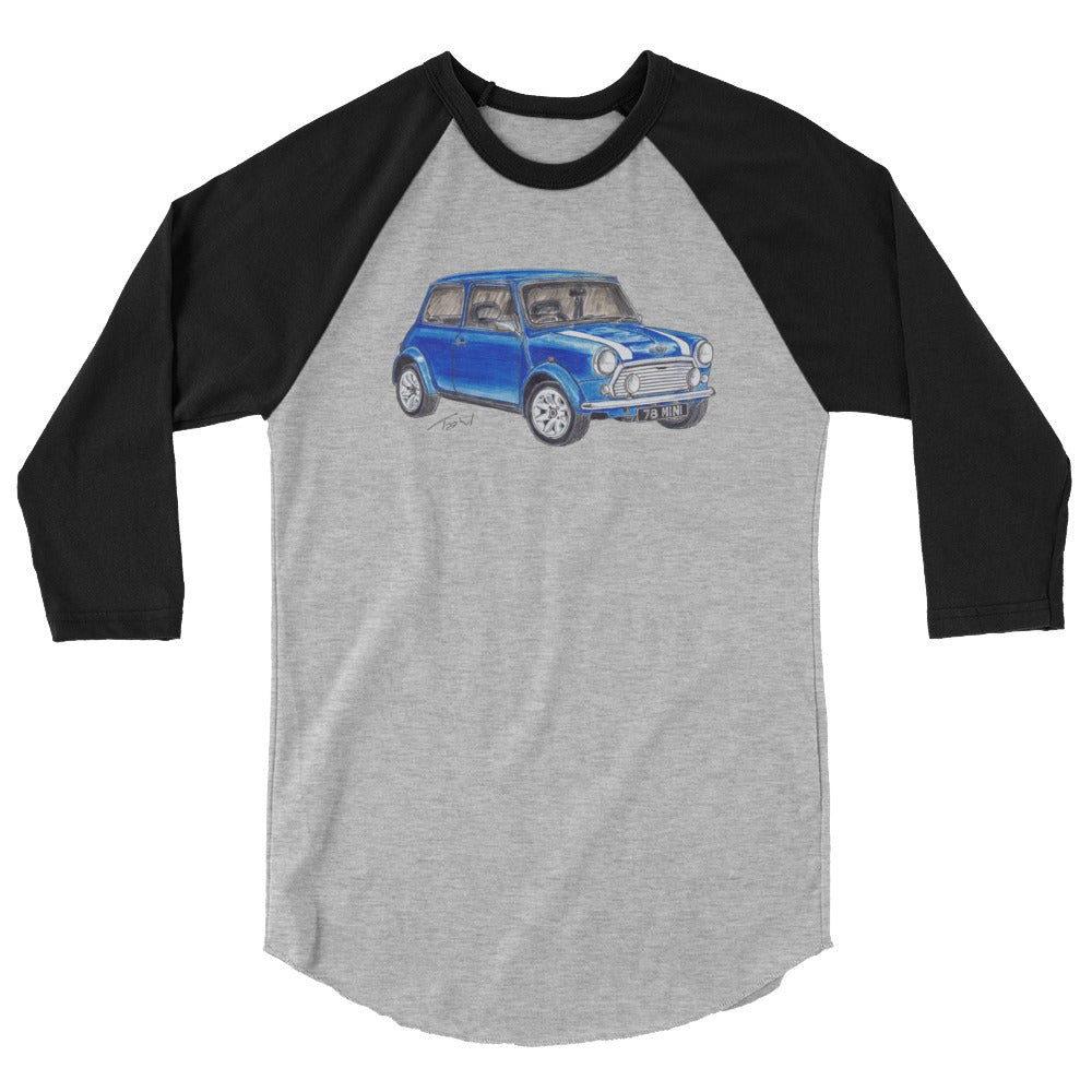 1978 M Cooper Blue 3/4 sleeve raglan shirt