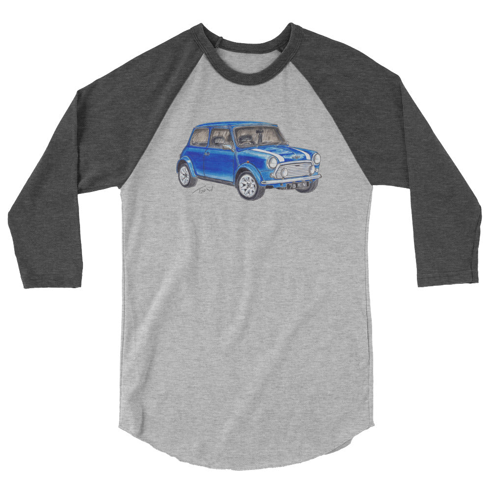 1978 M Cooper Blue 3/4 sleeve raglan shirt