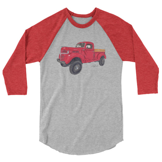 Vintage 1946 D Red Truck 3/4 sleeve raglan shirt