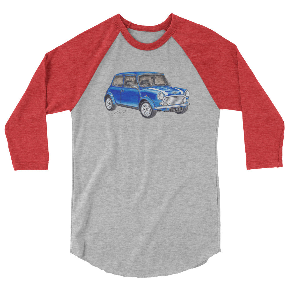 1978 M Cooper Blue 3/4 sleeve raglan shirt