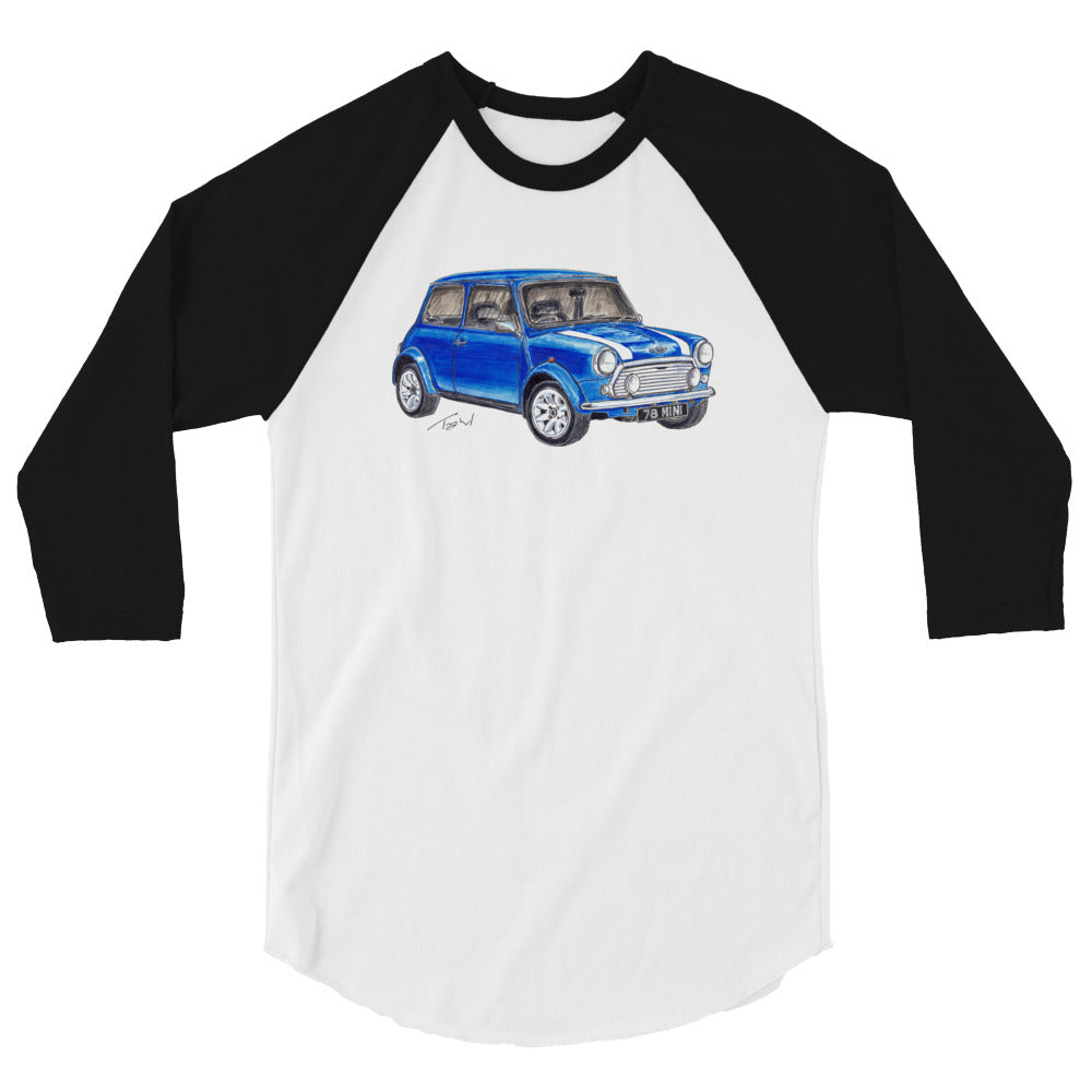 1978 M Cooper Blue 3/4 sleeve raglan shirt