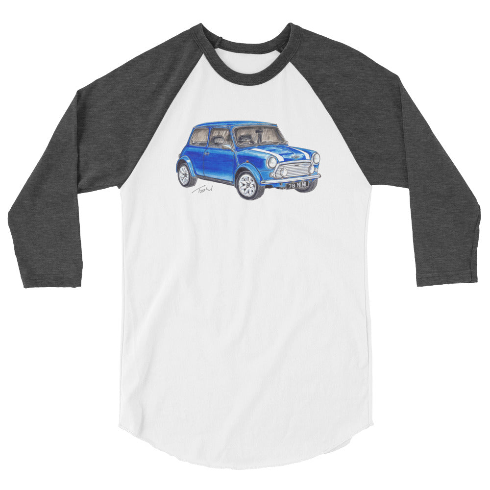 1978 M Cooper Blue 3/4 sleeve raglan shirt