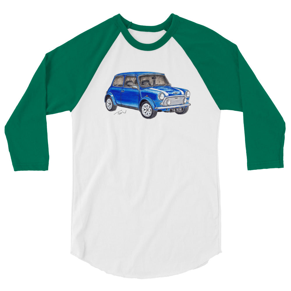 1978 M Cooper Blue 3/4 sleeve raglan shirt