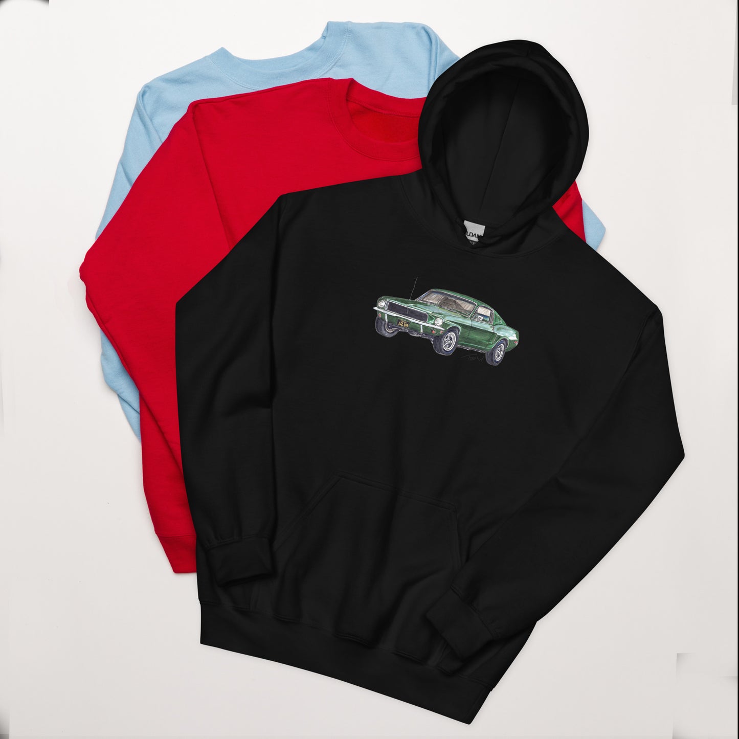 1968 B Mustang GT Green Unisex Hoodie