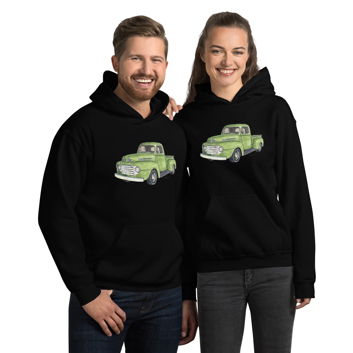 Vintage 1949 F Truck Green Unisex Hoodie