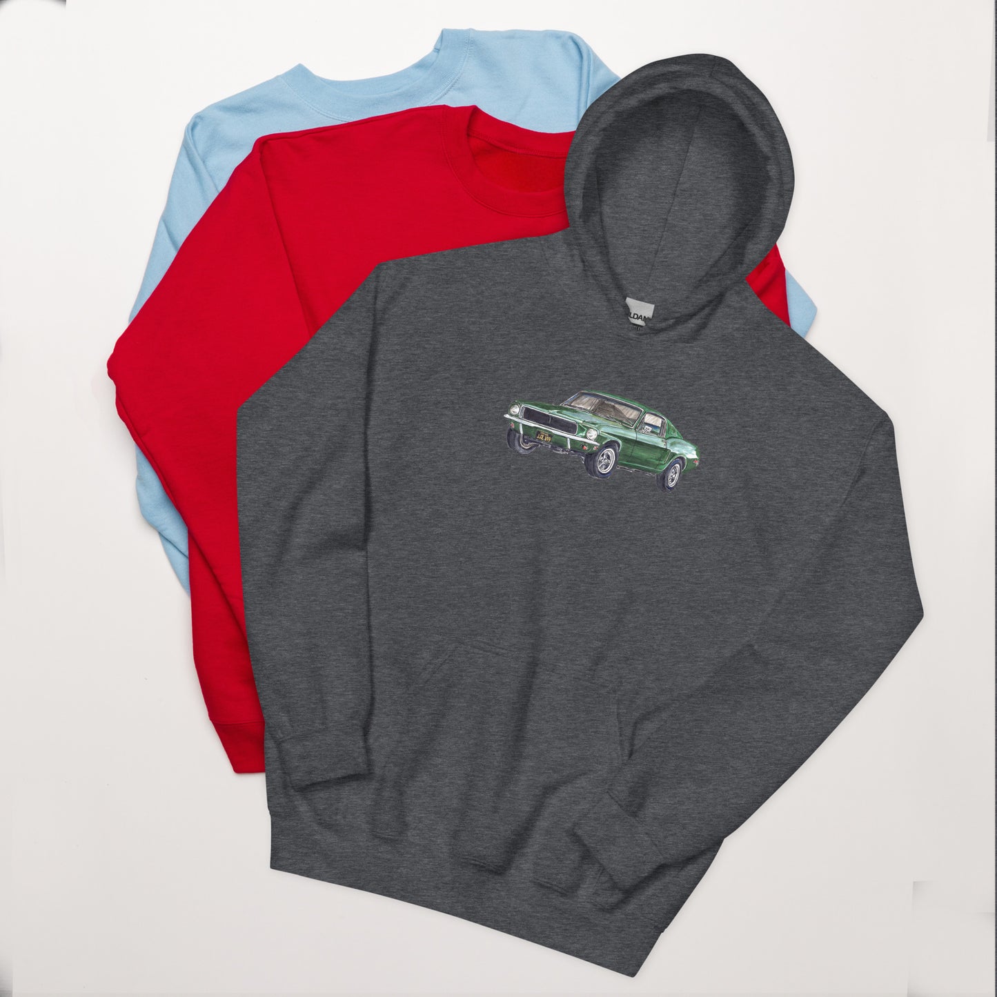 1968 B Mustang GT Green Unisex Hoodie