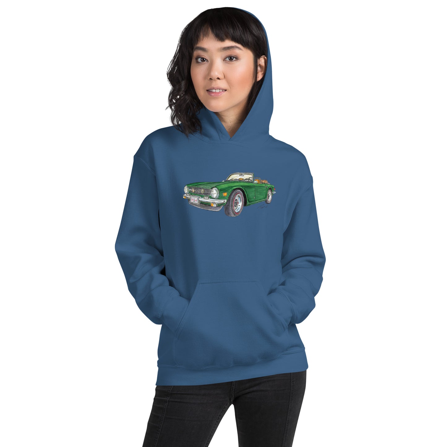 British 1975 T TR6 Green Unisex Hoodie