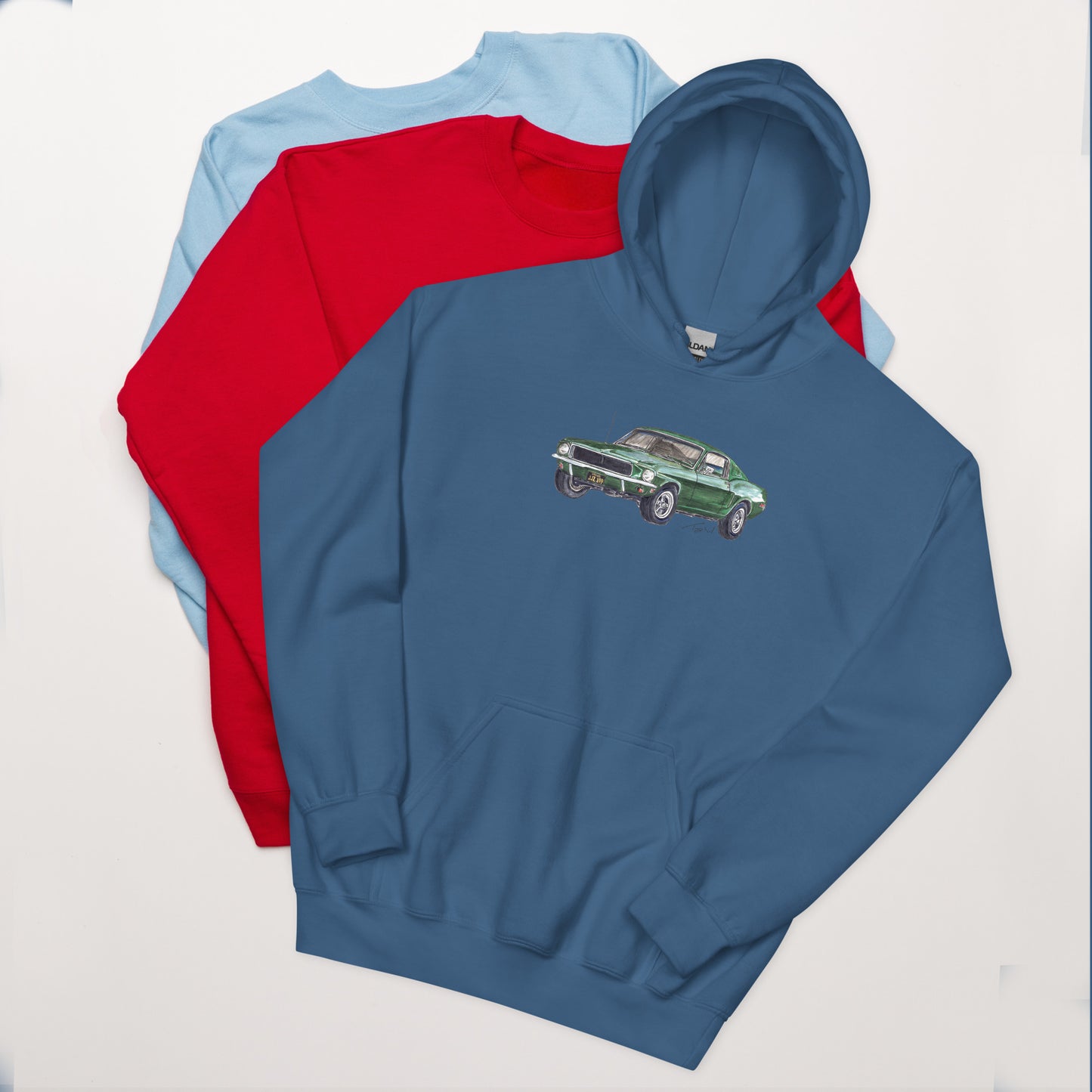 1968 B Mustang GT Green Unisex Hoodie