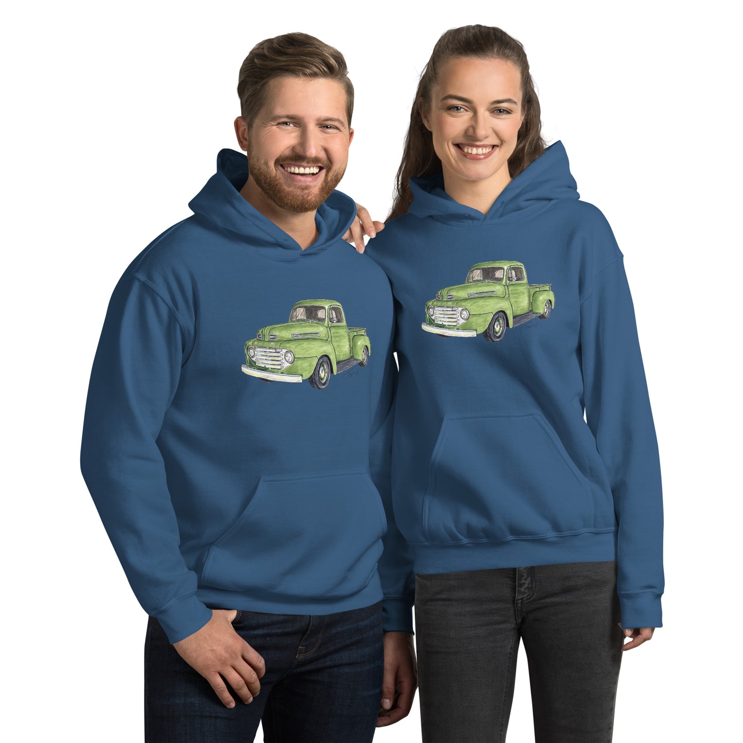 Vintage 1949 F Truck Green Unisex Hoodie